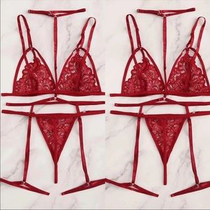 Lace Bralette & Garter Lingerie Set